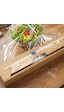 Porsima Pbt-588 Bambu Tek Bölmeli Streç Folyo Kesme Kutusu 33x8x7,5cm Ahşap