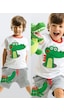 Timsah Baggy Erkek Çocuk Yazlık T-shirt Şort Takım