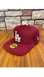 La Los Angeles Nakış Hip Hop Snapback Rapper Basket Cap Şapka Bordo