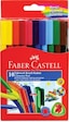 Faber-Castell Eğlenceli Keçeli Kalem 10 Renk, Dayanıklı ve Parlak Renkler, Su Bazlı Mürekkep,  Bağlanabilir Kapak