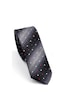 Gaffy Gri Füme Ve Siyah Verev Desenli Dokuma Kumaş Mendilli Slim Fit Kravat // Sdk-240803 Desenli Gaffy Gri Füme Ve Siyah Verev Desenli Dokuma Kumaş Mendilli Slim Fit Kravat // Sdk-240803 Desenli