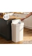 Porsima Me-05 Hareket Sensörlü Sessiz Kapatma Çöp Kutusu Banyo Mutfak Çöp Kovası Kapaklı Banyo Çöp Kovası 2 Adet Aa Pil Beyaz 50lt