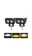2 Adet Mini Led Spot Sis Farı Beyaz + Amber Çift Renk Lensli Ip68 Su Geçirmez Motosiklet Farı