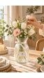 Porsima 04288 Dikey Çizgili Cam Vazo 1400 Ml Kurdele Detaylı Şeffaf Vazosu 19.5 Cm Porsima 04288 Dikey Çizgili Cam Vazo 1400 Ml Kurdele Detaylı Şeffaf Vazosu 19.5 Cm