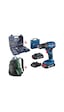 Bosch Professional GSB 185-lı 2x2.0AH Çift Akülü Darbeli Matkap - 06019K3100 + Bosch V-line Matkap & Vidalama Karışık Aksesuar Seti 103 Parça - 2607017367 + Bosch Sırt Çantası Yeşil Bosch Professional GSB 185-lı 2x2.0AH Çift Akülü Darbeli Matkap - 06019K3100 + Bosch V-line Matkap & Vidalama Karışık Aksesuar Seti 103 Parça - 2607017367 + Bosch Sırt Çantası Yeşil