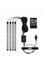 Carub Usb Girişli 12 Ledli 12/24 Volt Uyumlu Ayak Altı Led Kumandalı Araç Içi Aydınlatma 4 Lü Sese Duyarlı Çok Renkli