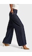 it's basic Kadın İndigo Renk 7w5-50 Palazzo Fit %100 Koton Dökümlü Kumaş Denim Jean