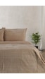 Merinos Modern Line 3 Parça Battaniye Seti Bej
