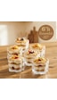Porsima Ryg7061 Flower 6lı Cam Kase Puding Magnolya Tatlı Ve Dondurma Kasesi Kahvaltılık Kase Seti Çerez Kasesi 6x7,5cm Şeffaf