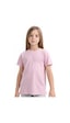 Fyk Kids Kız Çocuk Yuvarlak Yaka Penye T-shirt Pembe