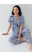 Arnetta Kadın Lacivert Gömlek Pijama Takım Ar3607-s-v3 Mavi