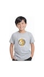 Fyk Kids Erkek Çocuk Yuvarlak Yaka 62 Yazı Baskılı Erkek T-shirt Gri