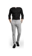 Deepsea Erkek Gri Likralı Gofre Kumaş Beli Lastikli İpli Slim Fit Günlük Pantolon 2600650 Gri