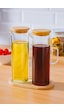 Bambu Altlıklı 2 Li Cam Yağlık Yağdanlık Sirkelik 400ml-400ml Şeffaf Bambu Altlıklı 2 Li Cam Yağlık Yağdanlık Sirkelik 400ml-400ml Şeffaf