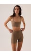 Los Ojos X Ece Mocha Spor Sütyeni Super Crop Top Mocha Melanj Mocha Melanj