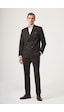 İmza Kahverengi Kırlangıç Yaka Çizgili Kruvaze 6 Drop Slim Fit Tam Astar Esnek Takım Elbise 1001260286