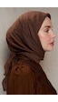 Bambu Kraş Eşarp Tesettür Giyim, Hafif, Rahat, Şık, Yüksek Kalite, Hijab, Scarf, Shawl Kahverengi
