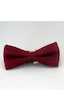 Bordo Çocuk Boy Düz Renk Saten Papyon - Cp-04