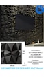 50cm X 50cm 1 Adet 3d Abs Malzeme Pvc Dayanıklı Duvar Paneli Silinebilir Geometrik Model Panel Siyah