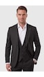 Deepsea Siyah Slim Fit Likralı 3 Lü Takım Elbise Ceket Yelek Pantolon Modern Şık Tasarım 2601798