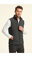 Genius Store Erkek Yelek Softshell Su Geçirmez Tam Fermuarlı Cepli Normal Kalıp Spor Yelek Füme