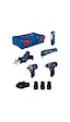 Bosch Kit 0615990N1D (GSR 12V-15 + GOP 12V-28 + GDR 12V-105+GSA 12V-14+GLI 12V-300 + 3 x 2,0 Ah + GAL 12V-40+L-Boxx XL)