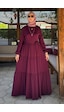 Rabia Şamlı Asil Elbise Vişne Normal
