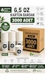6,5 Oz Karton Bardak 3000 Adet Sıcak & Soğuk İçecek Uyumlu Tek Kullanımlık Dayanıklı Kağıt Bardak