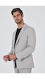 İmza Taş Rengi Mono Yaka Kendinden Desenli 2 Düğme Casual Esnek Slim Fit Takım Elbise 1001250174 Taş Rengi