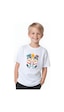 Fyk Kids Erkek Çocuk Yuvarlak Yaka Surf All Day Baskılı T-shirt Beyaz