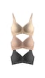 Cottonhill Seamless Bra - Soft Lazer Kesim Balensiz Ayarlanabilir Askılı Dikişsiz Kadın Sütyen 3'lü Paket Çok Renkli