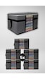 Adarya Home 5 Adet Pencereli Kazak Hurcu- 50x40x30 Gri