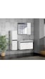Karen Banyo New Bahar 80 Cm Banyo Dolabı Boy Dolap Hediyeli Antrasit - Beyaz Karen Banyo New Bahar 80 Cm Banyo Dolabı Boy Dolap Hediyeli Antrasit - Beyaz