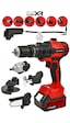 Assur Asr1031 21v Çift Akü 6 Başlıklı Set Kırmızı