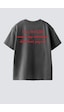 Monila Unisex Çocuk Pamuklu Sırtı Baskılı T-shirt Antrasit
