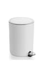 Primanova Lenox Pedallı Çöp Kovası Beyaz 5 Lt