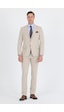 İmza Bej Kırlangıç Yaka Kelebek Astar 6 Drop Slim Fit Beli Lastikli Takım Elbise 1001250176 Bej
