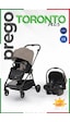 Prego Toronto Plus 2232 Çift Yönlü Katlanabilen Travel Sistem Bebek Arabası 22 Kg Taşıma Kapasitesi Kahve