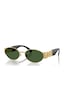 Versace Ve 2299 100271 56 Unisex Oval Gold Metal Güneş Gözlüğü Altın