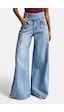 it's basic Kadın Ice 4s6-3 Süper Palazzo Kemer Detaylı Komfort Kumaş Denim Jean Buz Mavi