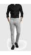 Deepsea Erkek Gri Likralı Gofre Kumaş Beli Lastikli İpli Slim Fit Günlük Pantolon 2600650 Gri