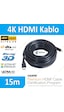 15M Metre 4K Hdmi Kablo Ultra Hd Siyah Altın Uç Receiver Ps3 Ps4 15M Metre 4K Hdmi Kablo Ultra Hd Siyah Altın Uç Receiver Ps3 Ps4