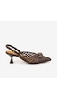 Noa Harmon Kadın Örgü Slingback 5,5cm Sivri Burun Topuklu Ayakkabı 10342 Brown Noa Harmon Kadın Örgü Slingback 5,5cm Sivri Burun Topuklu Ayakkabı 10342 Brown