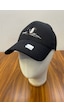Penguen Nakışlı Gabardin Kumaş Unisex Cap Şapka Siyah