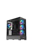 Gamebooster Gb-xmc01 Nyvra Falcon Siyah 750w 80+ Bronze Atx Apfc 3.1 Pcı-e 5.1 4 Argb Pwm Fan Atx Tower Seavıew Gamıng Kasa