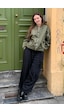 Madmext Siyah Beli Büzgülü Wide Leg Kumaş Pantolon Mg1950-siyah Siyah