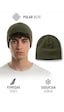 Qulothes Qu-tex Extra Kalın Termal Polar Soğuk Geçirmez Bere Unisex Pamuklu Kışlık Şapkaa Haki