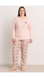 Pemilo Kadın 0268 Büyük Beden Raporlu Pijama Takımı Vizon Vizon Pemilo Kadın 0268 Büyük Beden Raporlu Pijama Takımı Vizon Vizon