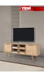 3622 Sina 160 Cm Ahşap Ayaklı , Metal Kulplu Tv Ünitesi , Safir , Tv Sehpası , Salon Safir