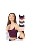 Cottonhill Ayarlanabilir İnce Askılı Lazer Kesim Crop Büstiyer 7'li Paket-2 Renkli-2